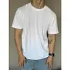 Nueva Camiseta Casual Versátil Transpirable de Peso Pesado Estilo Americano Cuello Pequeño para Hombre, Color Sólido Holgada Casual Manga Corta
