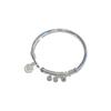 Pulseira Popular de Paz e Alegria Transmitida ao Vivo, Pulseira de Círculo Sólido da Moda, Pulseira Aberta Simples, Presente de Aniversário para Namorada