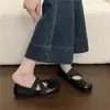 Zapatos Mary Jane cuadrados de estilo retro francés con tiras cruzadas para mujer, nuevos zapatos planos de ballet versátiles 2026