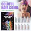 Peine Exclusivo Transfronterizo de Diez Colores Plegable de Colores Variados para Peinar el Cabello, Barra de Tiza para Teñir el Cabello, Peine Desechable para Teñir el Cabello
