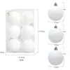 Venta al por mayor transfronteriza Blanca 6 cm 8 cm Bola de decoración navideña Colgante de árbol de Navidad de plástico Decoración de ambiente festivo Accesorios de decoración