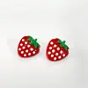 Botón de plástico de fresa lindo de dibujos animados para suéter de niños, abrigo, cárdigan de punto, top, hebilla decorativa, accesorios para diadema