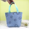 Bolsa de tela de pana estilo coreano vintage, para llevar a mano, ideal para estudiantes, momias y viajeros.
