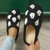 Suministradas Directamente por el Fabricante, Pantuflas de Algodón Transfronterizas con Dibujos Animados de Calaveras de Halloween, Pantuflas Cálidas y Originales para Interiores, Pantuflas al por Mayor de Suela Suave