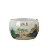 Juego de Té Kung Fu Esmaltado Blanco Jade Qianli Jiangshan Nuevo Lujo Ligero Gama Alta Hogar Boutique Taza de Té de Gama Alta Regalo