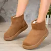 Zapatos de Pan Zapatos de Nieve para Mujer 2026 Nuevo Estilo Invierno Más Terciopelo Zapatos de Mujer Suela Gruesa Aumentadores de Altura Cálidos del Noreste Zapatos Grandes de Algodón