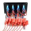 Rv Interruptor Ojo de Gato de 8 Bits Panel Combinado Redondo Caja de Fusibles para Coche Voltímetro Toma de Corriente Cargador USB Dual para Coche