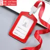 Insignia de Plástico Portapermiso de Trabajo de Cuero Insignia de Empleado Portatarjeta de Identificación de Permiso de Trabajo Porta Tarjeta de Estudiante Control de Acceso de Estudiantes Marca de Fábrica Insignia de Trabajo Portatarjeta de Estudiante
