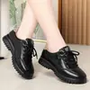 Zapatos Deportivos Casuales Estilo Nuevo 2026, Zapatos para Mujer con Cordones y Punta Redonda, Tacón Medio de Suela Gruesa Estilo Diario, Zapatos Casuales de Corte Profundo para Mujeres de Mediana Edad