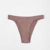 Tanga esportiva plus size sem costura sexy elástica T-line feminina europeia e americana sem costura cor sólida confortável roupa íntima de cintura baixa
