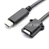 Base Hembra Tipo C Personalizada con Agujero para Tornillo de Posicionamiento Cable de Datos Tipo C Macho a Hembra Cable de Extensión con Agujero para Tornillo