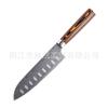 Cuchillo de Chef con Punta de Acero, Cuchillo para Pescado y Verduras, Cuchillo Santoku de Cocina, Cuchillo de Cocina Japonés, Cuchillo de Acero Inoxidable, Juego de Regalo de Cuchillos de Acero Inoxidable