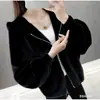 Abrigo Moderno para Mujer 2025 Otoño e Invierno Versión Coreana Nuevo Versátil Estilo Hada Manto de Imitación de Visón Manga Larga Holgado Moda Cárdigan