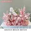 Arreglo floral de piso para boda, decoración de fila de flores rosas, flores de boda, flores artificiales, decoración de pasillo, ambientación, arte floral de escenario T
