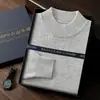 Suéter Pulôver Masculino Puro de Cashmere Quente Novo Gola Alta Meia Camisa de Base Tricotada para Outono e Inverno