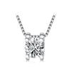 Corrente de Clavícula em Prata de Lei S925 Feminina Estilo Coreano Quatro Garras Niutou Diamante Artificial Colar com Brilho de Diamante Luxo Alto Fim Joia de Colar