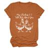 Mis Pollos Hablo Moda Europea y Americana Personalidad Versátil Camiseta de Manga Corta con Cuello Redondo para Mujer Ebay Amazon