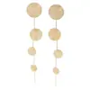 Joyería Europea y Americana Amazon Pendientes de Moda Exagerados Personalizados Pendientes Largos Colgantes de Disco Redondo con Borla Personalizados