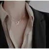 Colar de borboleta de luxo leve mulheres ins estilo frio nicho design temperamento simples clavícula cadeia rede vermelho atacado