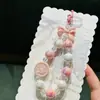 Chaveiro Pingente Coelho Acrílico Fresco Corrente Colorida com Contas para Celular Pingente de Mochila Presente Decorativo Atacado