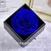 Venta al por mayor del fabricante Rosa Eterna Flor Real Caja de Joyería de Acrílico Regalo para el Día de la Madre Cumpleaños Caja de Flores Transfronteriza Amazon
