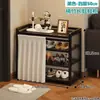 Zapatero para uso doméstico, multicapa, resistente y duradero, con un diseño simple, a prueba de polvo y con una cubierta para privacidad, ideal para uso en interiores y adecuado para apartamentos de alquiler