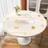Toalha de Mesa Redonda Impermeável e à Prova de Óleo Sem Lavar Pvc Vidro Macio Tapete de Mesa Redonda Luxo Acessível Mesa de Jantar de Alto Nível Tapete de Mesa de Centro