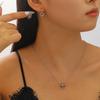 Aretes de Círculo con Esmalte de Color Vintage con Gota de Aceite, Collar Removible para Combinar con Todo, Collar con Hebilla para la Oreja, Aretes Nicho de Alta Gama