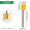 Juego de 12 Brocas Fresadoras de Rebaje con Cuchillas de Doble Filo para Carpintería, Panel de Puerta, Cerradura de Puerta, Cortador de Ojal, Rebaje al Ras, Ranurado, Máquina de Grabado