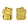 Pegatinas para Teléfono Móvil de Oro Puro 999, Pegatinas Doradas de Gato de la Suerte, Láminas Doradas del Dios de la Riqueza, Imanes para Refrigerador que Atraen la Riqueza, Regalos Creativos al por Mayor