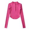 Otoño e Invierno cuello alto forrado de polar medio cárdigan manga larga camiseta 2023 Nuevo hilo slim adelgazante jersey camiseta interior top