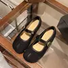 Zapatos Mary Jane dulces y de diseño único para niñas, punta redonda, nuevo estilo de otoño 2026 para mujer, zapatos bajos de una correa