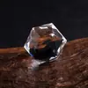 Bola de cristal natural, adorno de cristal blanco de 20 caras, poliedro de piedra en bruto de 64 facetas, pieza de mano para joyería DIY