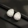 Brincos de Gota em Ouro e Prata Cravejados com Diamantes Exquisitos de Nicho de Alta Gama Brincos de Prata Versáteis de Luxo Acessível para Mulheres
