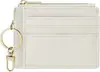 Amazon Porta Tarjetas Ultra Delgado con Llavero, Cremallera Multifuncional, Porta Tarjetas de una Pieza, Cartera Portátil para Mujer con Múltiples Ranuras para Tarjetas