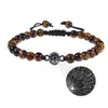 Pulsera Proyectora 100 Idiomas Europa y América Transfronteriza Te Amo Piedra Volcánica de 6 mm Turquesa Blanca Pulsera de Pareja