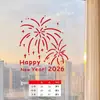 2026 Ano do Cavalo Festival da Primavera Fogos de Artifício Adesivos de Janela Adesivos de Vidro de Loja Layout de Cena de Atmosfera Festiva Adesivos de Parede