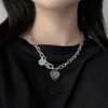 Versátil Collar que No se Desvanece para Niñas, Cadena para Clavícula con Forma de Corazón, Gargantilla Versátil Dulce y Fresca de Lujo Nicho, Accesorio de Moda