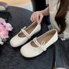 Zapatos Mary Jane Estilo Francés para Mujer, Blancos, Moda Nueva Primavera 2025, Suela Suave, Cómodos, No Cansan los Pies, Zapatos de Salón Estilo Hada