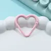 Novo coração de amor fecho de mola acessórios para joias diy cor de doce anel aberto acessórios para chaveiro de metal