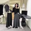 ¡Moda de alta gama estilo coreano! Falda midi versátil y casual de otoño 2026, de corte A, holgada y adelgazante, para mujer