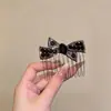 Pente de cabelo penteado de cabeça para baixo novo grampo de cabelo com franja de laço antiderrapante caveira alta estiloso moderno grampo de cabelo lateral com mechas acessório de cabelo