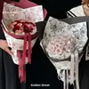 Papel de Regalo Pensamiento Siete Colores Jardín Melrose, Papel Decorativo Engrosado para Arreglos Florales, Envoltura de Ramos, Suministros de Arte Floral