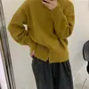 Suéter de cuello alto holgado y suave de color sólido con cuello alto estilo perezoso para otoño e invierno, top de punto interior para mujer