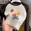 Camiseta de Manga Larga Patchwork para Niña, Capa Base de Forro Polar Otoño Invierno, Nueva, Elegante, Ropa Interior para Bebé, Cuello Redondo, Top Versátil, de Moda