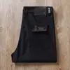 Estação Europeia Verão Fino Algodão Tencel Sarja Respirável Lavado Stretch Reto Cinco Bolsos Calça Casual Reto Pequeno Masculina