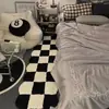 Alfombra Estilo Crema Ins Imitación Cachemir Engrosada Dormitorio Antideslizante Absorbente de Agua Resistente al Desgaste Manta de Mesita de Noche Venta al por Mayor Cobertura Completa