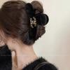 Presilha de Cabelo de Pelúcia Super Fofa para Mulheres Parte de Trás da Cabeça Outono e Inverno Presilha Grande de Cabelo de Imitação de Visom Presilha Jacaré Avançada Acessório de Cabeça