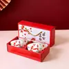 Buena Suerte Cerámica Vajilla Bol de Regalo Porcelana Azul y Blanca Souvenir Regalo Práctico Evento de Inauguración Drenaje Regalo