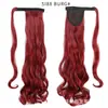 Venta al por mayor del fabricante Comercio exterior Estilo europeo y americano Velcro Cola de caballo larga y rizada Peluca para mujer Pieza de cabello de cola de caballo de fibra de alta temperatura en stock